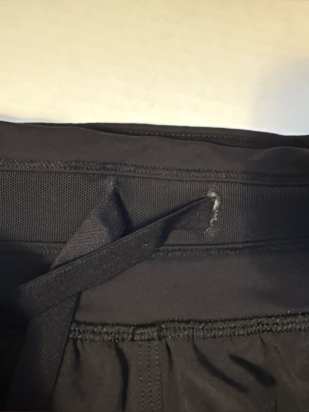 Lululemon Black 4" Shorts with front tie 8 - Picture 5 of 8